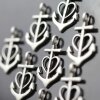 10 Glaube Liebe Hoffnung Anker Charms Anhänger, altsilber