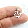 10 Glaube Liebe Hoffnung Anker Charms Anhänger, altsilber