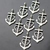 10 Glaube Liebe Hoffnung Anker Charms Anhänger, altsilber