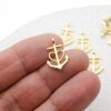 10 Glaube Liebe Hoffnung Anker Charms Anhänger, Gold