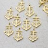10 Glaube Liebe Hoffnung Anker Charms Anhänger, Gold