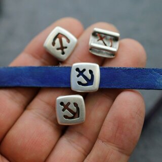10 Schiebeperle Anker 13*13 mm ( 10*2 mm)