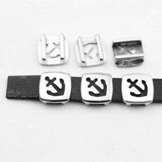 10 Schiebeperle Anker 13*13 mm ( 10*2 mm)