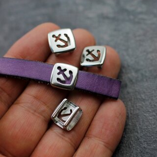 10 Schiebeperle Anker 13*13 mm ( 10*2 mm)