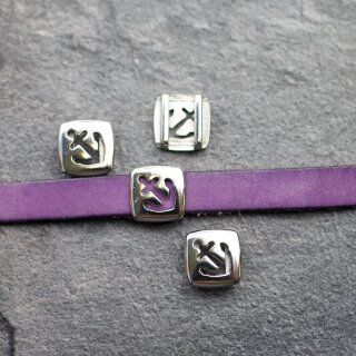 10 Schiebeperle Anker 13*13 mm ( 10*2 mm)
