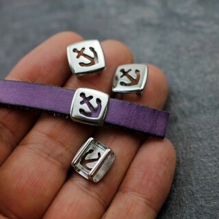 10 Schiebeperle Anker 13*13 mm ( 10*2 mm)