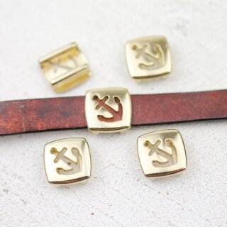 10 Schiebeperle Anker 13*13 mm ( 10*2 mm)