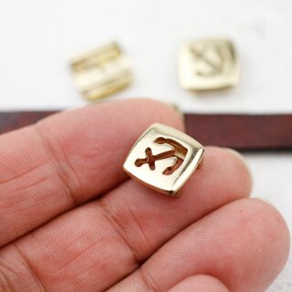 10 Schiebeperle Anker 13*13 mm ( 10*2 mm)