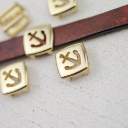 10 anchor Sliderbeads 13*13 mm (Ø 10*2 mm)