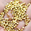 200 Brass Beads, Metal Spacer Beads 3 mm (Ø 1,5  mm) Matt Gold