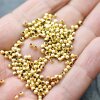 200 Brass Beads, Metal Spacer Beads 3 mm (Ø 1,5  mm) Matt Gold