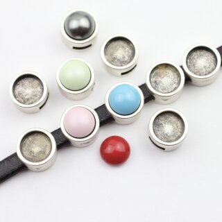 10 Schiebeperle Cabochon slider 10*6 mm ( 5*2 mm)