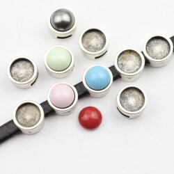 10 Schiebeperle Cabochon slider 10*6 mm ( 5*2 mm)