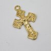 10 Cross Pendant, Crucifix Cross charms, gold