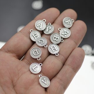 Buchstaben Anhnger Altsilber