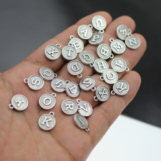 Buchstaben Anhnger Altsilber