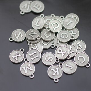 Buchstaben Anhnger Altsilber