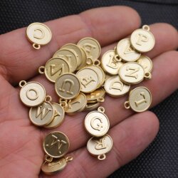 Alphabet LetterCharms, Double Sided Gold