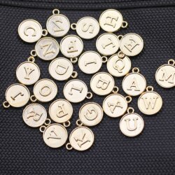 Alphabet LetterCharms, Double Sided Gold