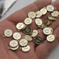 Alphabet LetterCharms, Double Sided Gold