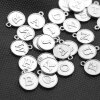 Alphabet LetterCharms, Double Sided Rhodium Imitation