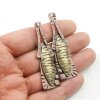 Antique Brass + Antique copper Charms Pendant