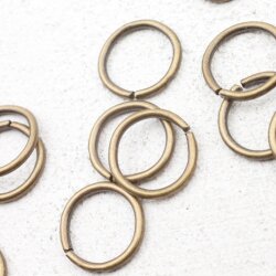 50 Antique Brass Open Split Jump Rings 13 mm 1,2 mm