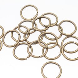 50 Antique Brass Open Split Jump Rings 13 mm 1,2 mm