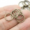 50 Antique Brass Open Split Jump Rings 13 mm 1,2 mm