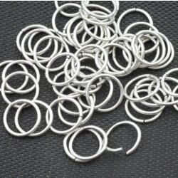 50 Antique Silver Open Split Jump Rings 13 mm 1,2 mm