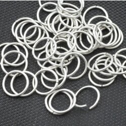 50 Altsilber Rund Binderinge 13 mm 1,2 mm