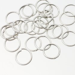 50 Antique Silver Open Split Jump Rings 13 mm 1,2 mm