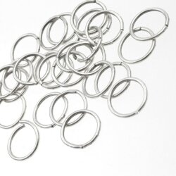 50 Antique Silver Open Split Jump Rings 13 mm 1,2 mm