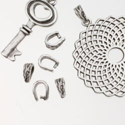 20 Bail Connectors, Pinch Bail, Connector for Pendant