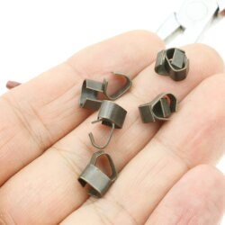 50 Connectors Findings, Clasp for leather