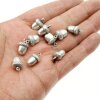 5 Antique Silver Acorn charms