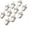 5 Antique Silver Acorn charms