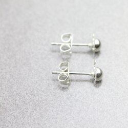 5 Pairs Earring Findings, Ear Posts with Loop