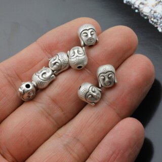 10 Buddha Kopf Perlen