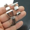 5 Sets Leather Bracelet hook clasp T-Bar Hook Clasp, Antique Silver