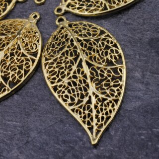 1 Blatt Anhnger, Gold