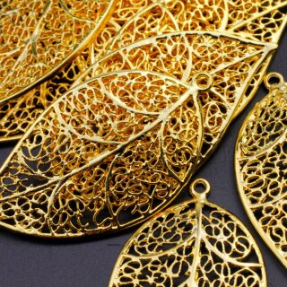 1 Blatt Anhnger, Gold