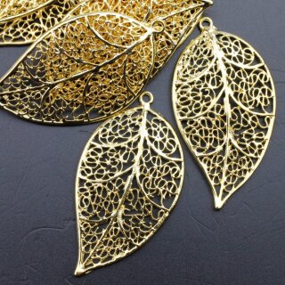 1 Blatt Anhnger, Gold