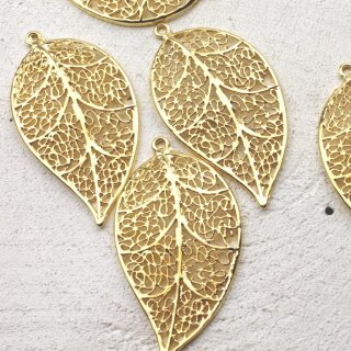 1 Blatt Anhnger, Gold