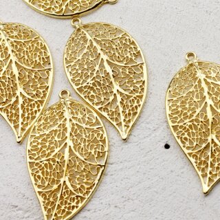 1 Blatt Anhnger, Gold