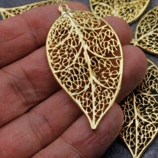 1 Blatt Anhnger, Gold