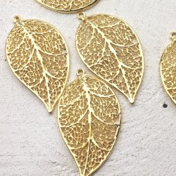 1 Blatt Anhänger, Gold