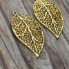 1 Leaf Charms Pendant, Gold