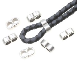 10 Round Double Barrel Sliders Beads