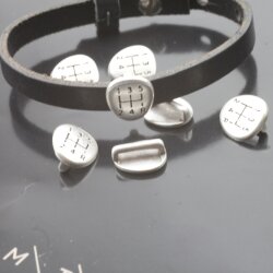 10 Gear Stick Slider Beads for Bracelet Findings 14*13 mm (Ø 10*2 mm)
